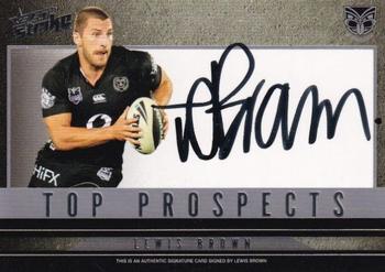 2011 NRL Strike - Top Prospects Signatures #TP15 Lewis Brown Front